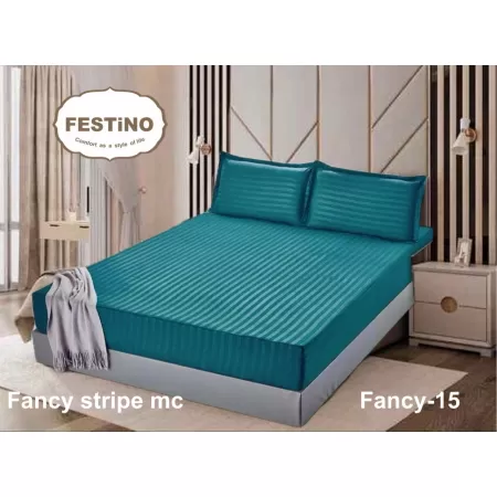 Fitted Sheet Microfiber Cotton Stripe Fitted Sheet Microfiber Cotton Stripe